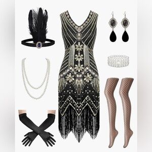 1920s Great Gatsby Dresses for Women | Size: M